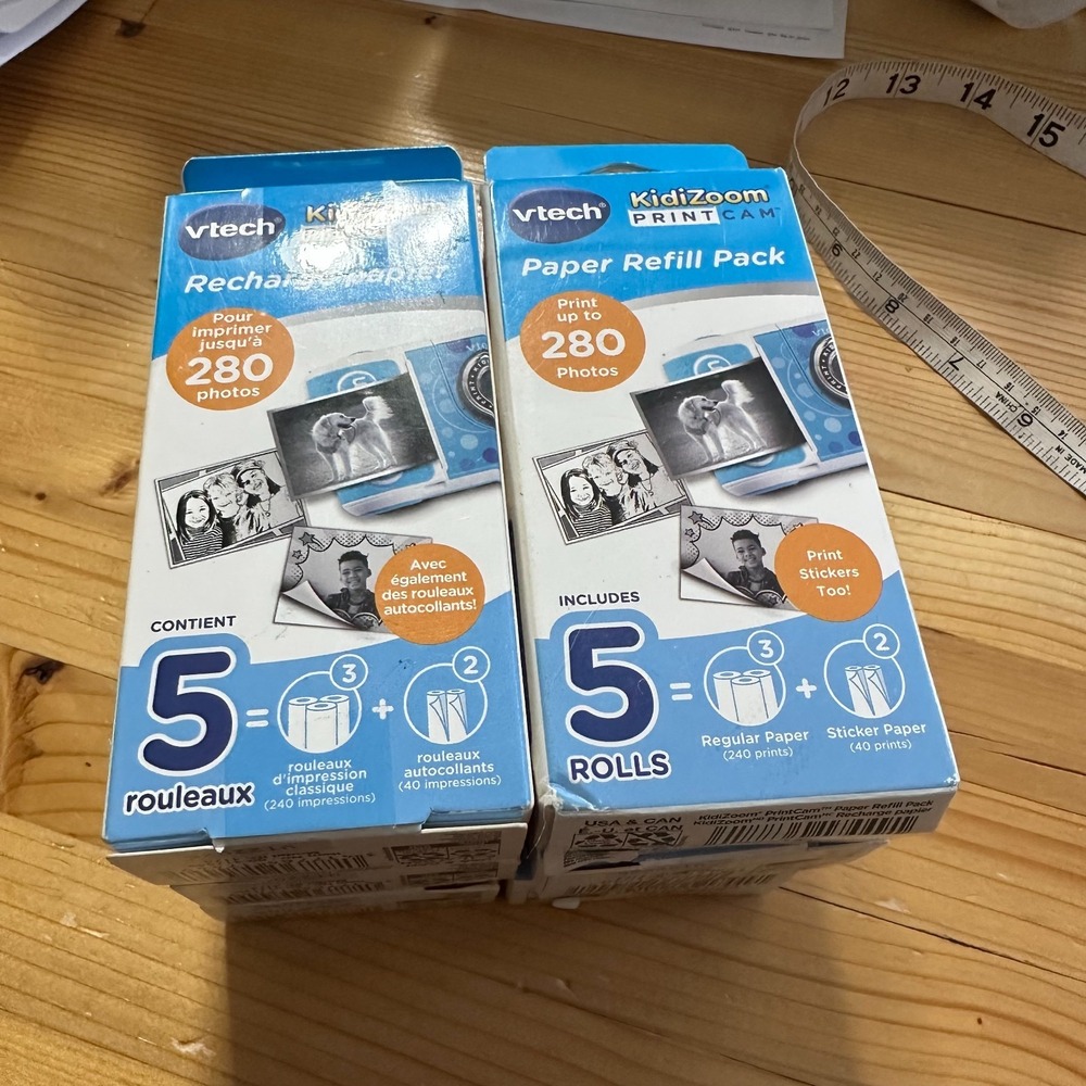 Lot of 6 VTech KidiZoom PrintCam Paper Refill Pack 5 Rolls Each 80-417449 NEW